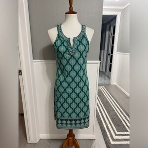 Magnolia Grace Embroidered Trim Knit Shift Dress Size M